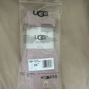 UGG Women's Fuzzy Crew Socks in Light Pink